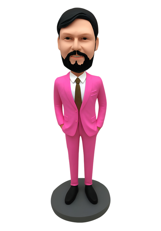 Man in Pink Suit Custom Bobblehead-4
