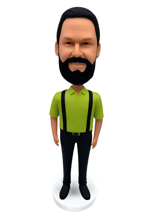 Man in Suspenders Bobblehead