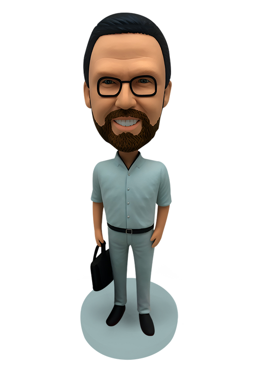 Man with Bag Custom Bobblehead-11