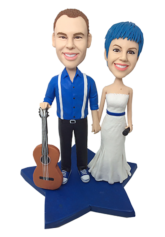 Musician Couple Custom Bobblehead-2