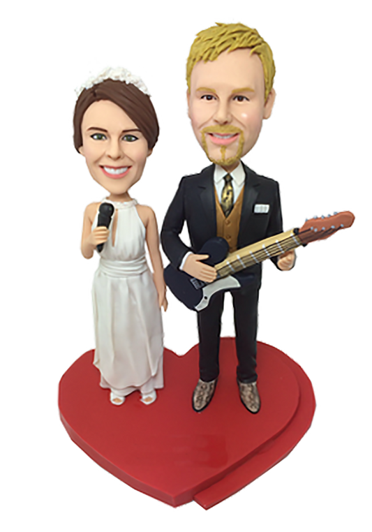 Musician Couple Custom Bobbleheads-1