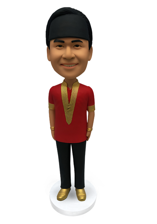 Myanmar Outfit Custom Bobblehead-4