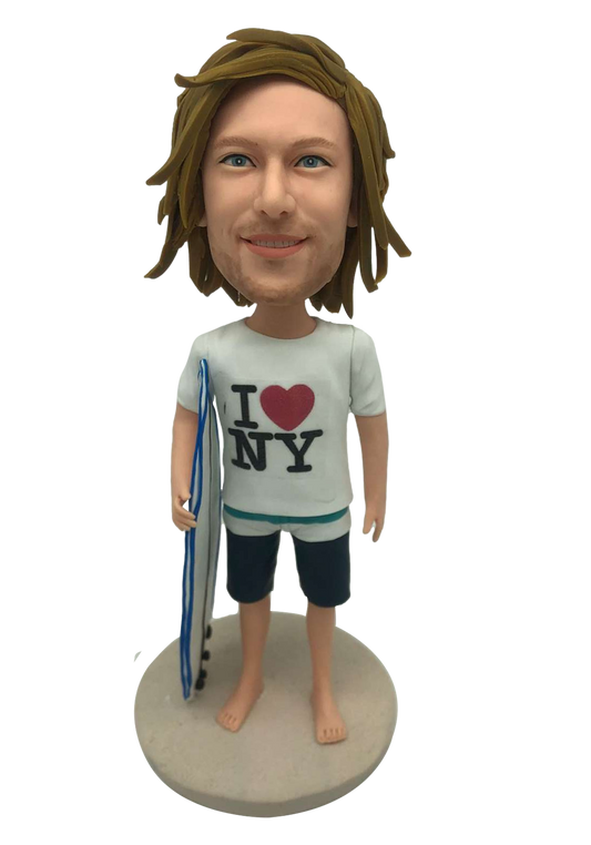 NY Surfer Custom Bobblehead