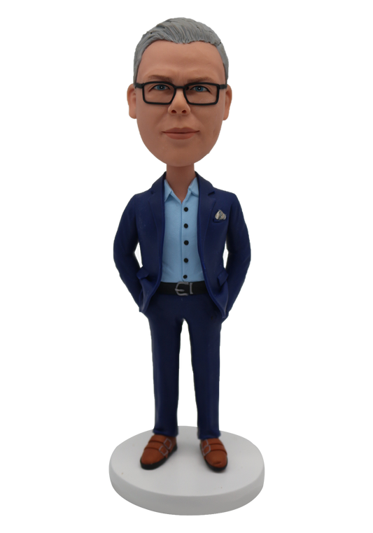 Navy Suit Buddy Custom Bobblehead