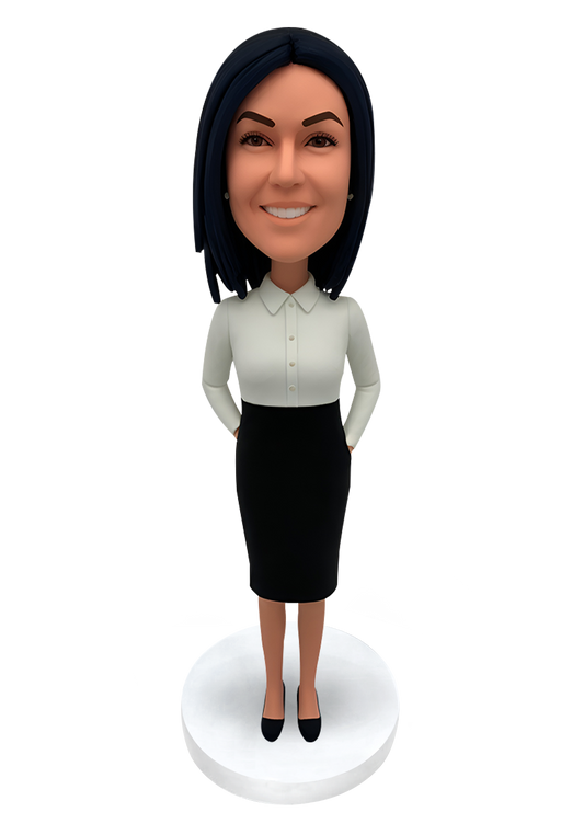 Office Lady Custom Bobblehead-10