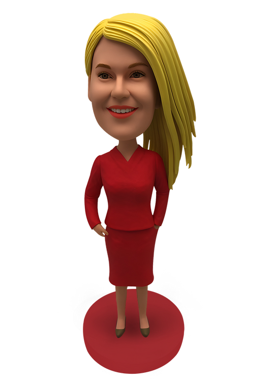 Office Lady Custom Bobblehead-4