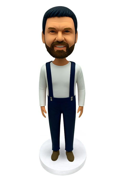 Overall Man Custom Bobblehead-2