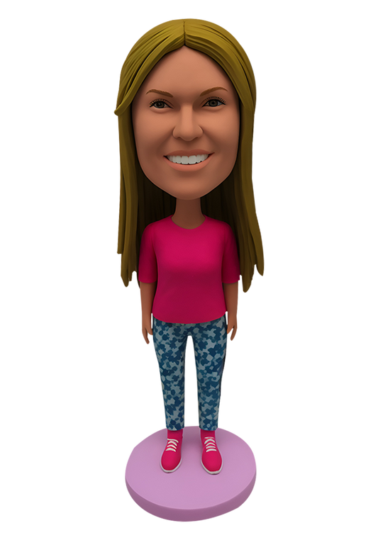 Pajamas Woman Custom Bobblehead-1