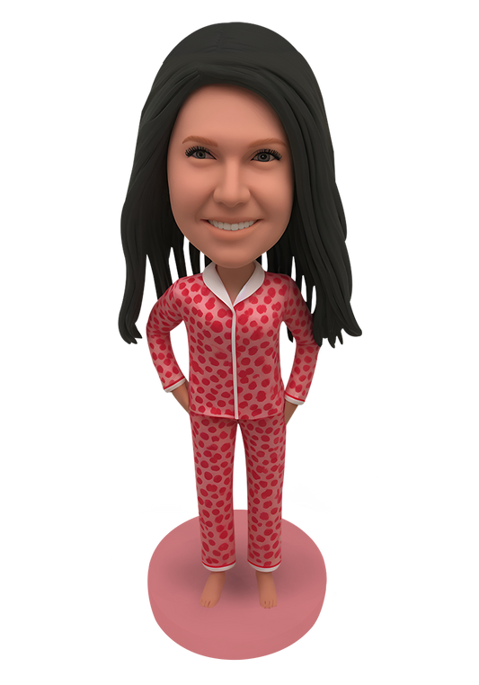 Pajamas Woman Custom Bobblehead-10