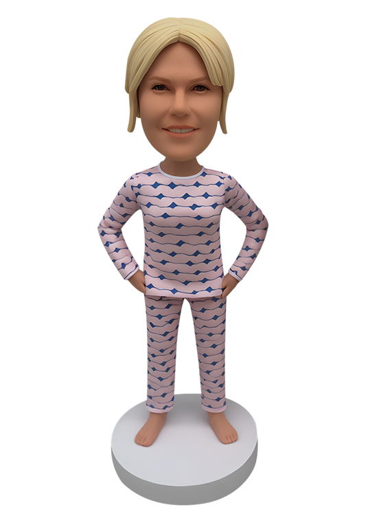 Pajamas Woman Custom Bobblehead-2