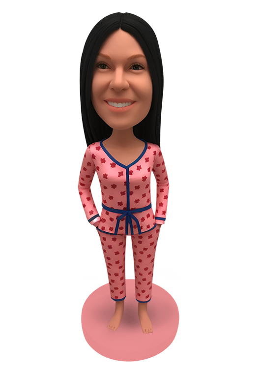 Pajamas Woman Custom Bobblehead-4