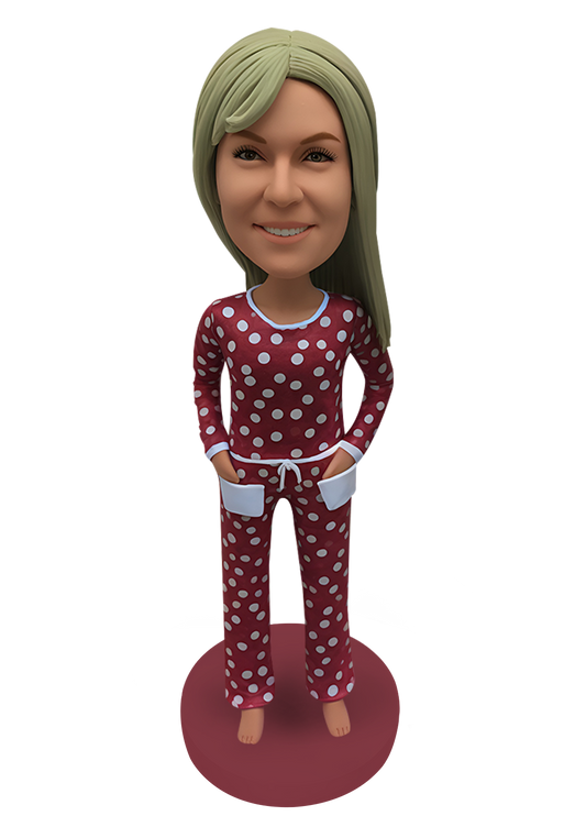 Pajamas Woman Custom Bobblehead-7