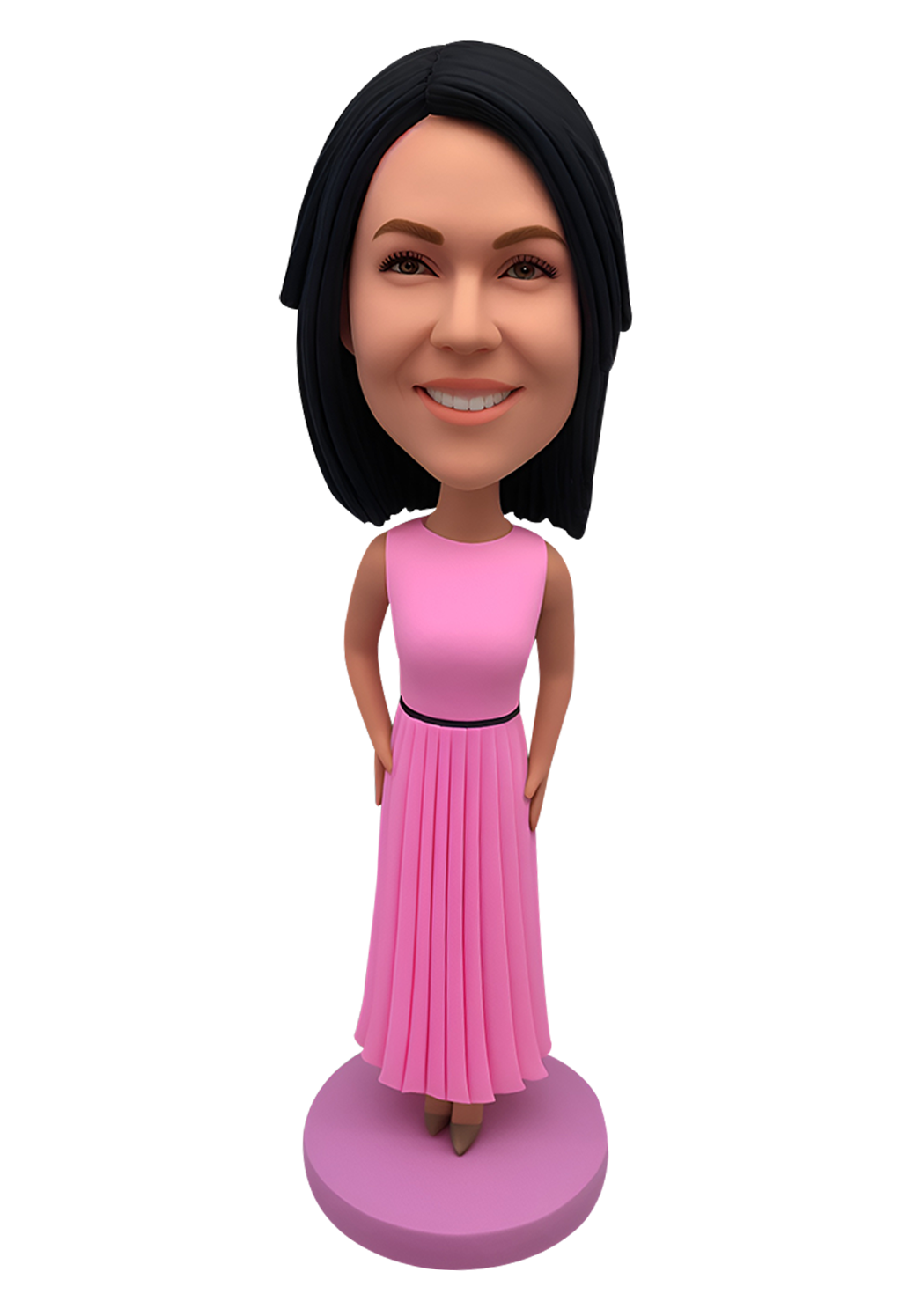 Pink Evening Dress Custom Bobblehead-1