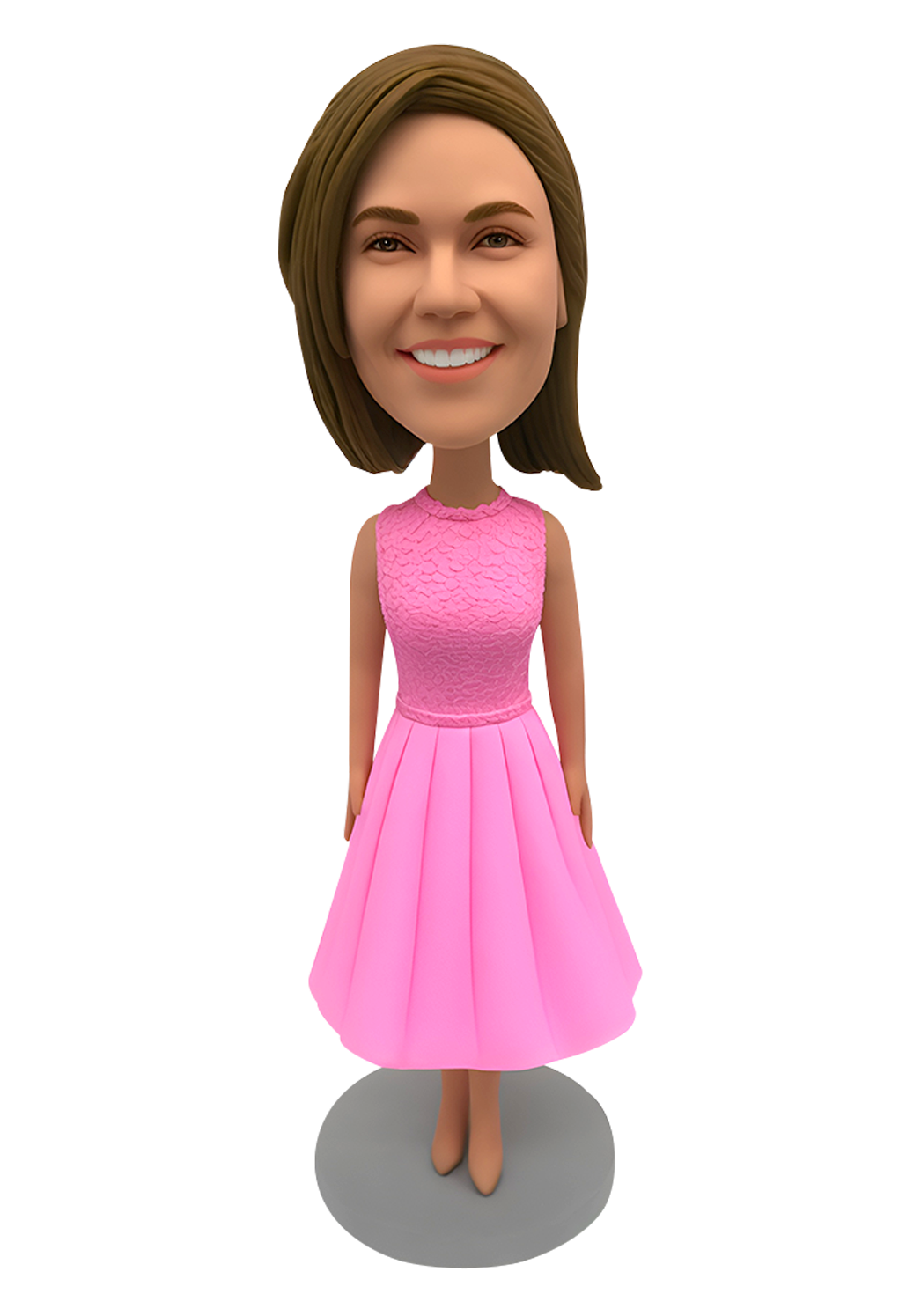 Pink Evening Dress Custom Bobblehead-9