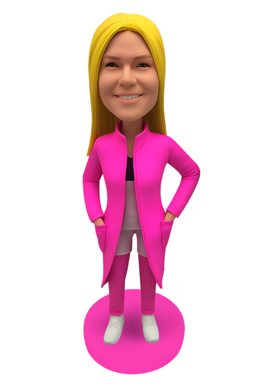 Pink Jacket Custom Bobblehead