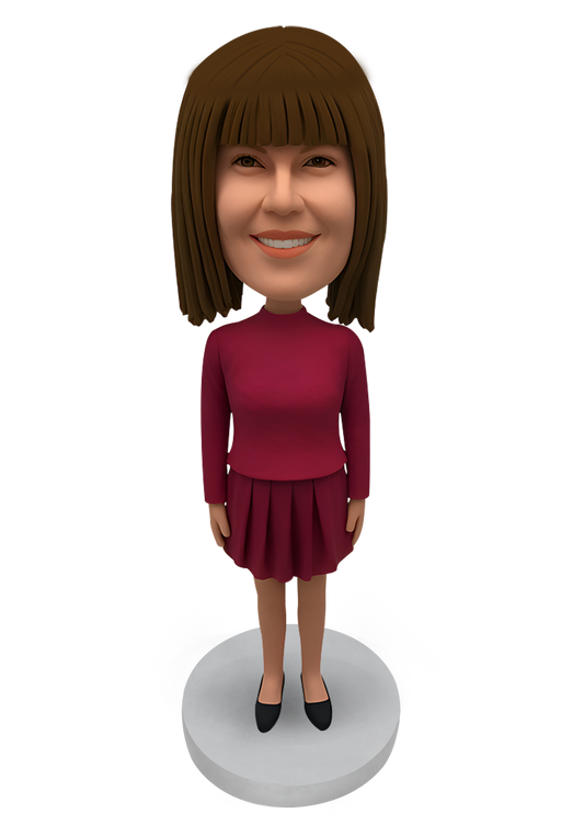 Red Skirt Custom Bobblehead-3