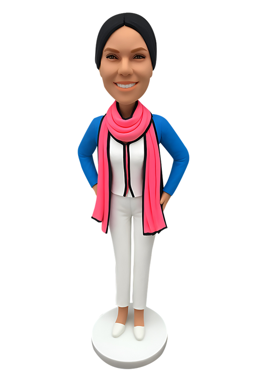 Scarf Girl Custom Bobblehead-1