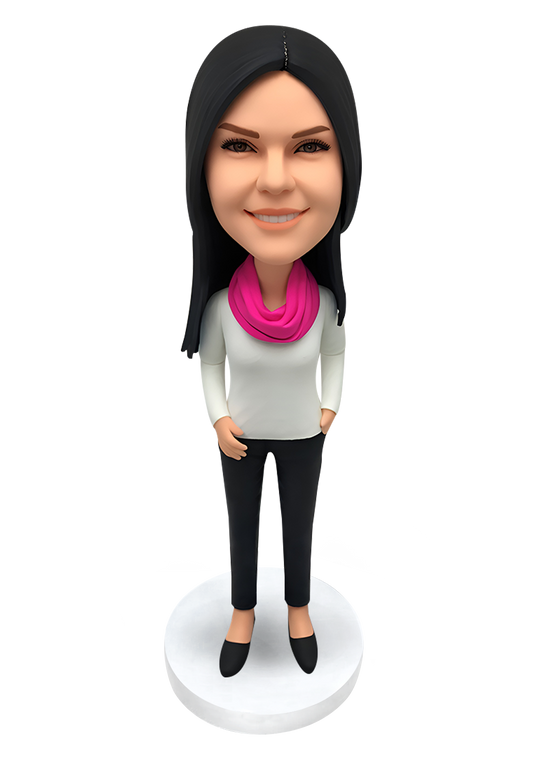 Scarf Girl Custom Bobblehead-2