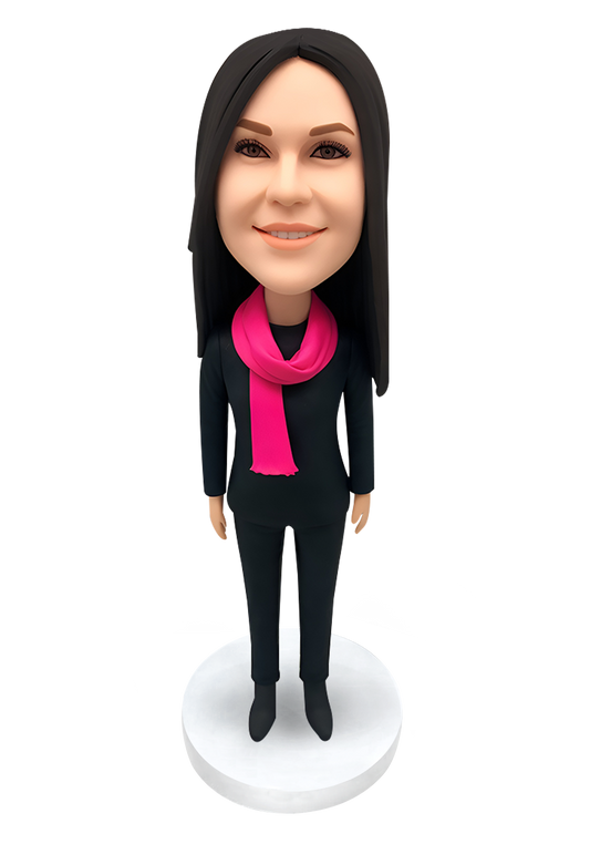 Scarf Girl Custom Bobblehead-3