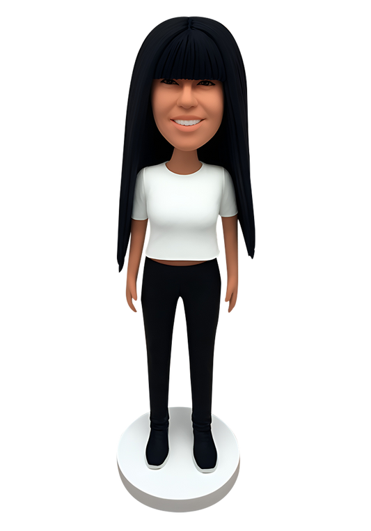 Short Top Girl Custom Bobblehead-1