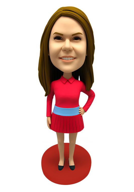 Skirt Lady Custom Bobblehead-4
