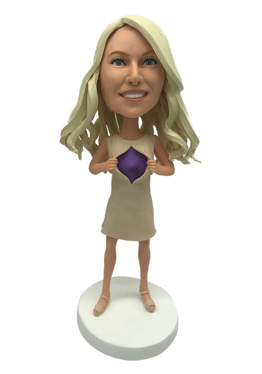 Super Lady Custom Bobblehead-3