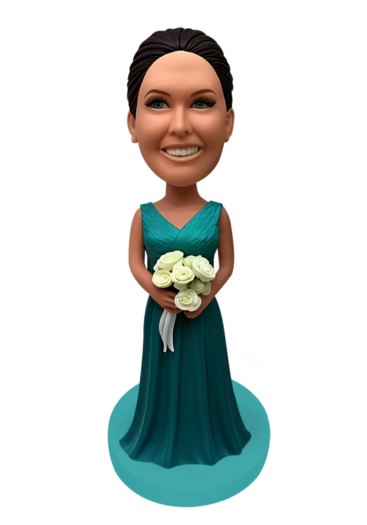 Teel Dress Bridesmaid Custom Bobblehead-2