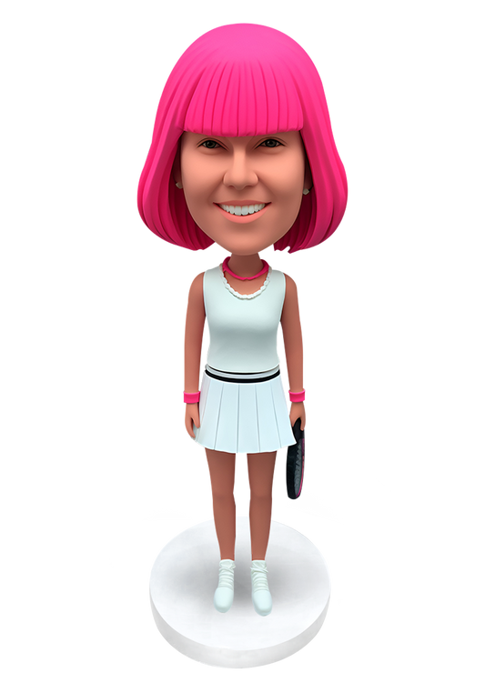 Tennis Girl Custom Bobblehead-10