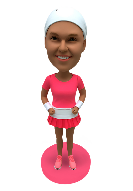 Tennis Girl Custom Bobblehead-12