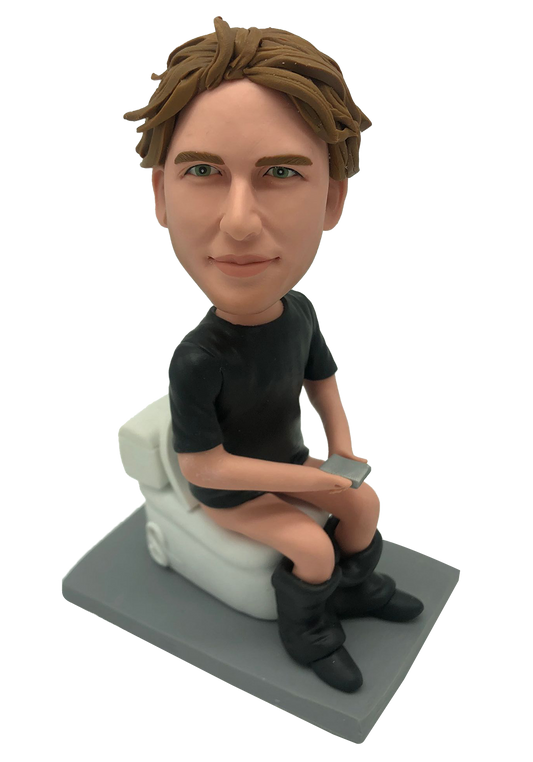 Toilet Phone Boy Custom Bobblehead