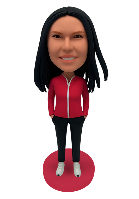 Track Suit Woman Custom Bobblehead-12