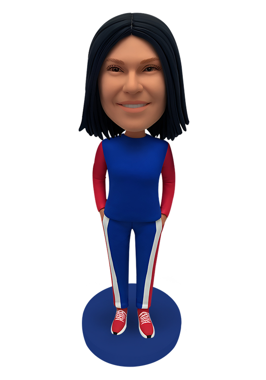 Track Suit Woman Custom Bobblehead-15