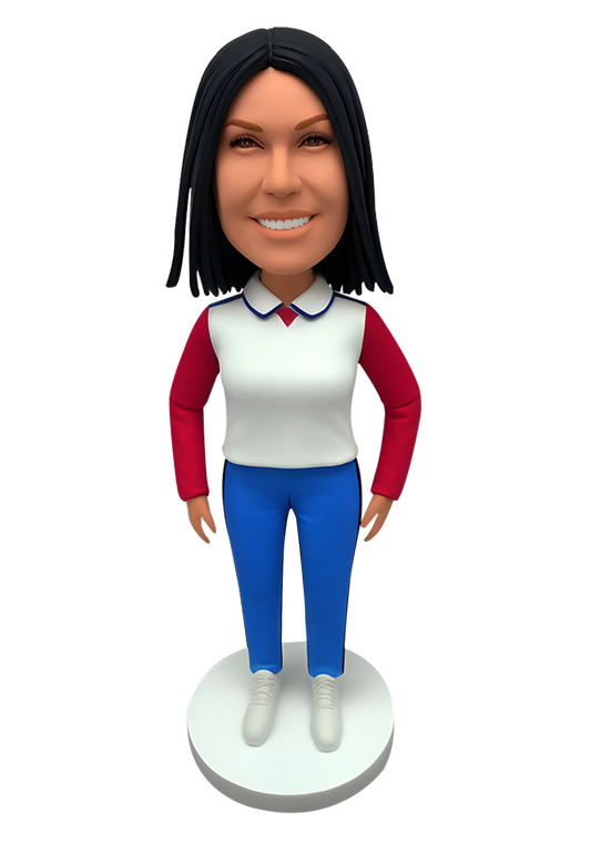 Track Suit Woman Custom Bobblehead-17