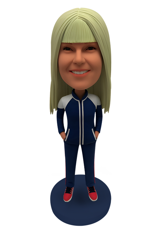 Track Suit Woman Custom Bobblehead-19