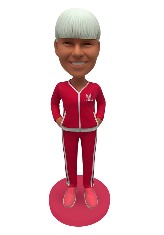 Track Suit Woman Custom Bobblehead-2