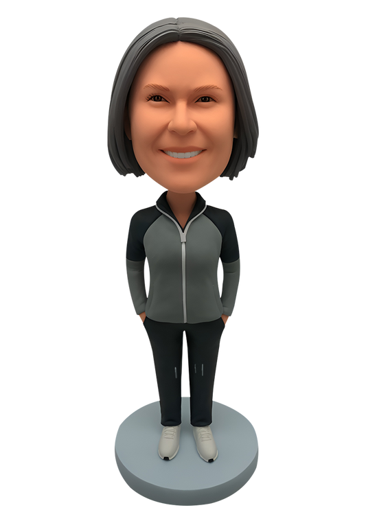 Track Suit Woman Custom Bobblehead-25