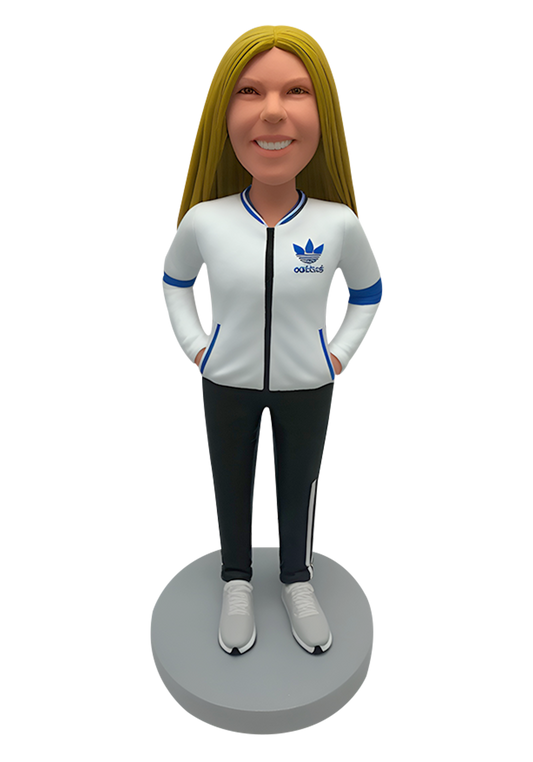 Track Suit Woman Custom Bobblehead-4