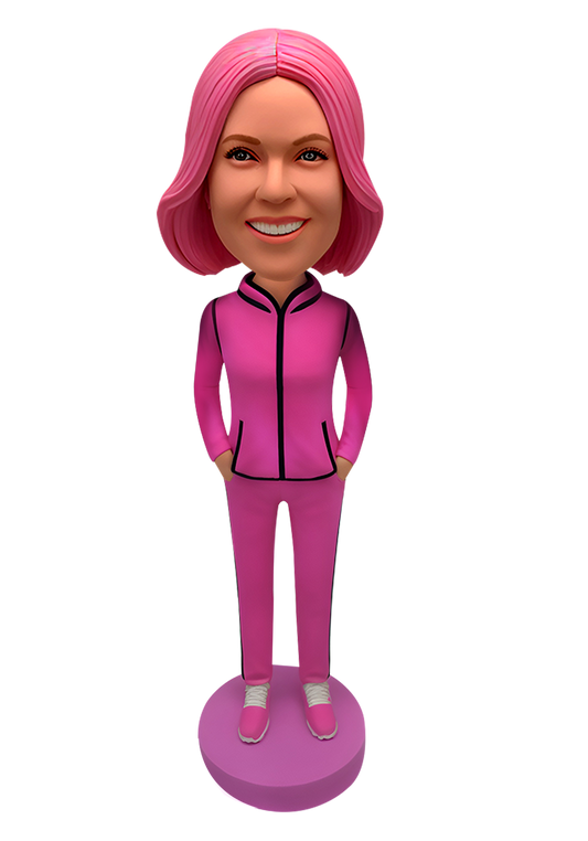 Track Suit Woman Custom Bobblehead-6