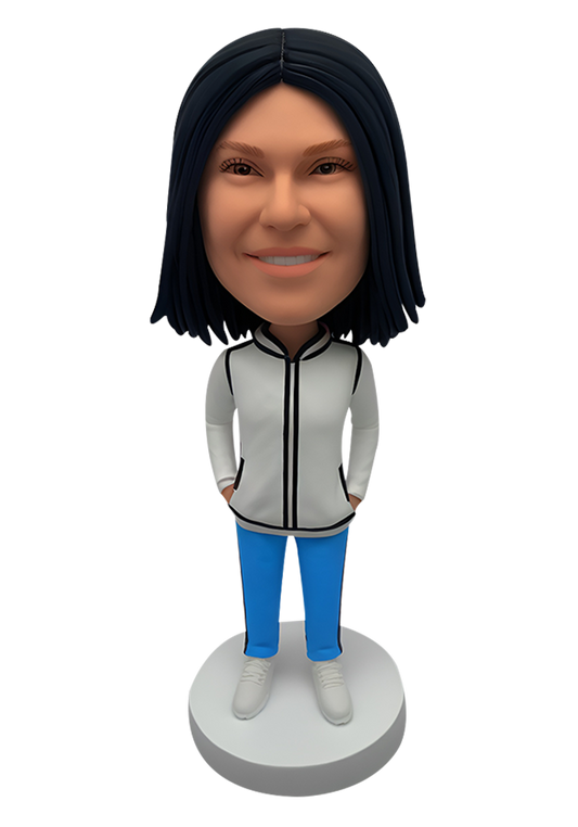 Track Suit Woman Custom Bobblehead-7
