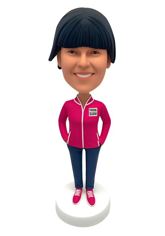 Track Suit Woman Custom Bobblehead-9