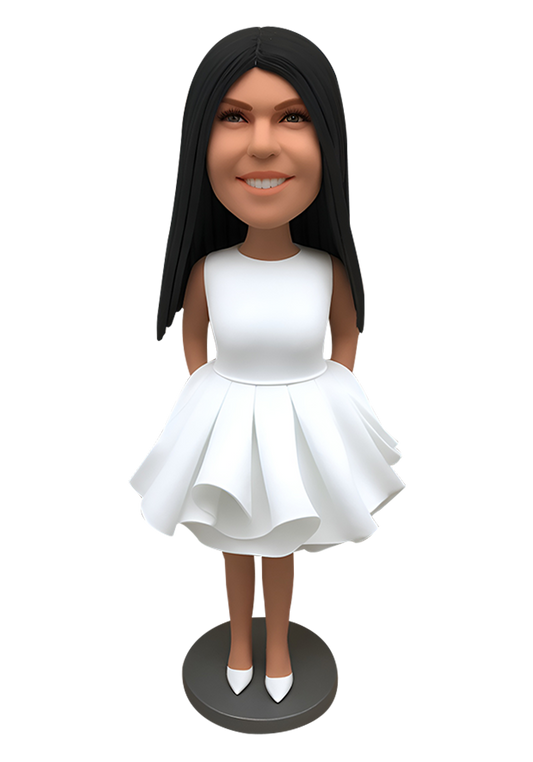 White Skirt Custom Bobblehead-3