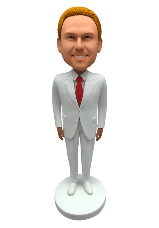 White Suit Male Custom Bobblehead-4