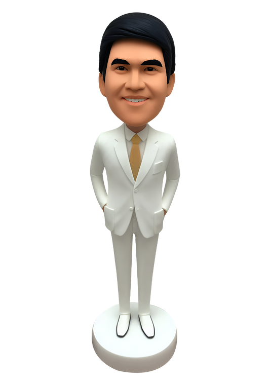White Suit Male Custom Bobblehead-7