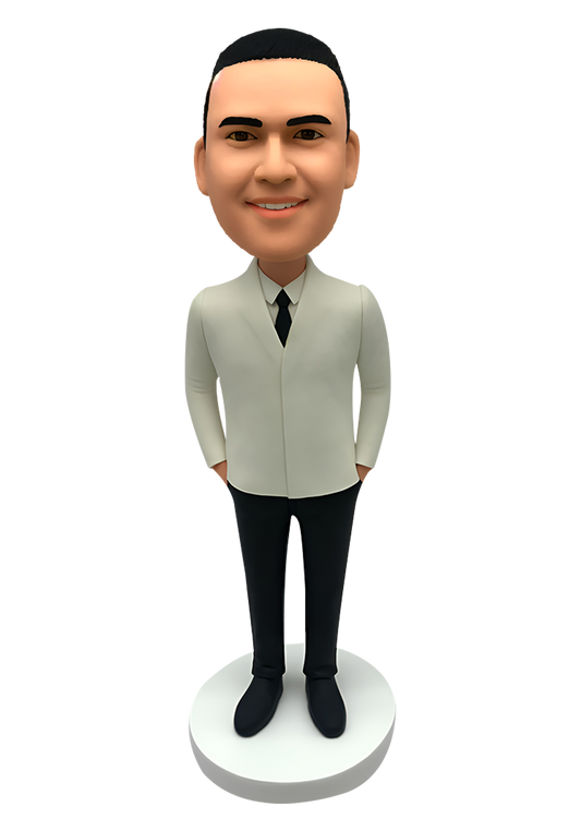 White Suit Man Custom Bobblehead-9