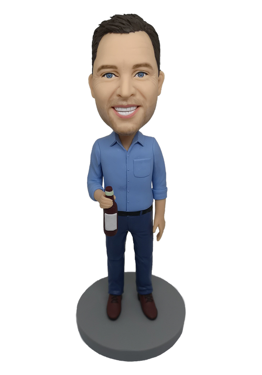 Wine Man Custom Bobblehead
