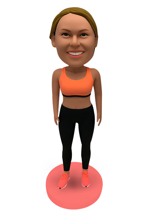 Yoga Girl Custom Bobblehead-8